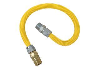 BrassCraft CSSC14E-48-X5 3/4 in MIP x 1/2 in MIP x 48 in Safety PLUS Gas Appliance Connector BrassCraft CSSC14E-48-X5 3/4 in MIP x 1/2 in MIP x 48 in Safety PLUS Gas Appliance Connector