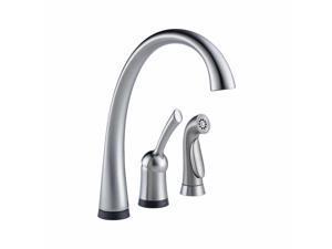 Delta 4380T-AR-DST Pilar Waterfall Single-Handle Kitchen Faucet with Touch2O Technology and Spray in Arctic Stainless Delta 4380T-AR-DST Pilar Waterfall Single-Handle Kitchen Faucet with Touch2O Technology and Spray in Arctic Stainless