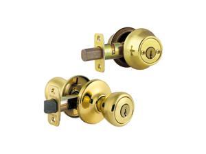 Kwikset Corporation 690T-3-RCAL-RCS Entry Deadlock Combo Polished Brass Kwikset Corporation 690T-3-RCAL-RCS Entry Deadlock Combo Polished Brass
