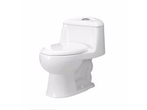 Pegasus TL-2100-W Gemini 1-Piece 1.6 GPF Dual Flush Round Toilet with Slow-Close Seat White Pegasus TL-2100-W Gemini 1-Piece 1.6 GPF Dual Flush Round Toilet with Slow-Close Seat White