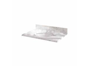 Pegasus PE49108 49 in. W Marble Vanity Top with white bowl and 8 in. Faucet Spread Carrara Pegasus PE49108 49 in. W Marble Vanity Top with white bowl and 8 in. Faucet Spread Carrara