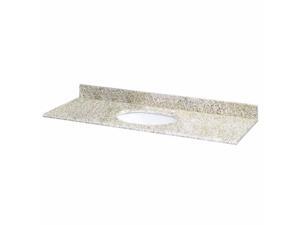 Pegasus PE61992 61 in. Granite Vanity Top in Golden Hill with White Basin Pegasus PE61992 61 in. Granite Vanity Top in Golden Hill with White Basin