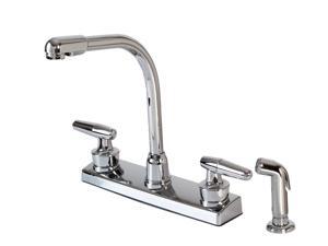 Hardware House 12-1927 2-handle Hi-rise Kitchen Faucet with Spray Chrome Hardware House 12-1927 2-handle Hi-rise Kitchen Faucet with Spray Chrome