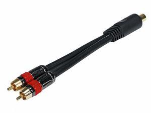 6inch RCA Female to 2-RCA Male Digital Coaxial Splitter Adapter 6inch RCA Female to 2-RCA Male Digital Coaxial Splitter Adapter