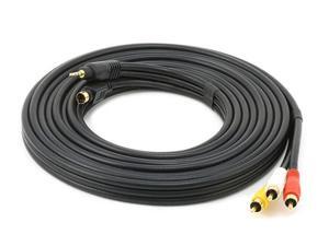 15ft S-Video|3.5mm Stereo to Composite RCA|RCA Stereo Combo 22AWG Cable (Gold Plated) (6162) 15ft S-Video|3.5mm Stereo to Composite RCA|RCA Stereo Combo 22AWG Cable (Gold Plated) (6162)