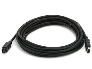 9-pin/ 6-pin BILINGUAL FireWire 800 - FireWire 400 Cable, 15FT, Black 9-pin/ 6-pin BILINGUAL FireWire 800 - FireWire 400 Cable, 15FT, Black