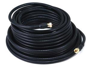 50ft RG6 (18AWG) 75Ohm, Quad Shield, CL2 Coaxial Cable with F Type Connector - Black 50ft RG6 (18AWG) 75Ohm, Quad Shield, CL2 Coaxial Cable with F Type Connector - Black