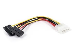 6inch SATA Serial ATA Splitter Power Cable(1 X 5.25 to Two (2) 15pin SATA Power Connector) 6inch SATA Serial ATA Splitter Power Cable(1 X 5.25 to Two (2) 15pin SATA Power Connector)
