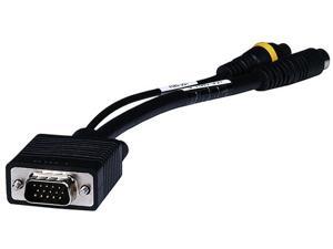 VGA to S-Video/RCA (Composite) Adapter Cable - Black VGA to S-Video/RCA (Composite) Adapter Cable - Black