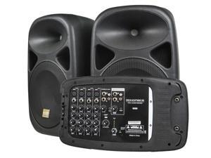 130-Watt 8-channel PA System with Two 10-inch speakers 130-Watt 8-channel PA System with Two 10-inch speakers