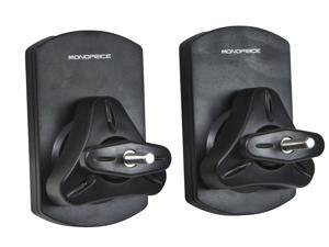 Low Profile 22 lb. Capacity Speaker Wall Mount Brackets (Pair), Black Low Profile 22 lb. Capacity Speaker Wall Mount Brackets (Pair), Black