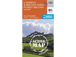 OS Explorer Map Active (186) Llandeilo and Brechfa Forest (OS Explorer Active Map) (Map) OS Explorer Map Active (186) Llandeilo and Brechfa Forest (OS Explorer Active Map) (Map)