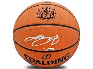 LeBRON JAMES Hand Signed "10th Anniversary" Basketball UDA LE 25 LeBRON JAMES Hand Signed "10th Anniversary" Basketball UDA LE 25