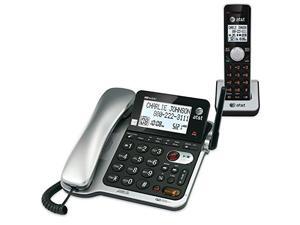 AT&T CL84102 DECT 6.0 Expandable Corded/Cordless Phone with Answering System and Caller ID/Call Waiting, Black, 1 Corded and 1 Cordless Handset AT&T CL84102 DECT 6.0 Expandable Corded/Cordless Phone with Answering System and Caller ID/Call Waiting, Black, 1 Corded and 1 Cordless Handset