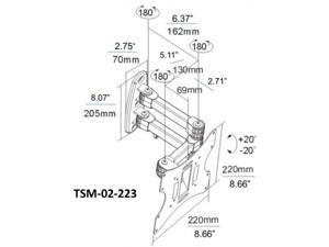 OSD Audio TSM-02-223 Full Motion Tilt and Swivel Wall Mount for 17-Inch to 37-Inch LCD TV OSD Audio TSM-02-223 Full Motion Tilt and Swivel Wall Mount for 17-Inch to 37-Inch LCD TV