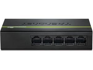 TRENDnet TEG-S50g 5-Port Unmanaged GigaBit GREENnet Switch 5 x 10/100/1000 Mbps Auto-Negotiation, Auto-MDIX GigaBit Ethernet Ports (Black Metal) TRENDnet TEG-S50g 5-Port Unmanaged GigaBit GREENnet Switch 5 x 10/100/1000 Mbps Auto-Negotiation, Auto-MDIX GigaBit Ethernet Ports (Black Metal)