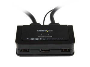StarTech.com 2 Port USB HDMI Cable KVM Switch with Audio and Remote Switch, USB Powered KVM with HDMI, Dual Port HDMI KVM Switch (SV211HDUA), Black StarTech.com 2 Port USB HDMI Cable KVM Switch with Audio and Remote Switch, USB Powered KVM with HDMI, Dual Port HDMI KVM Switch (SV211HDUA), Black