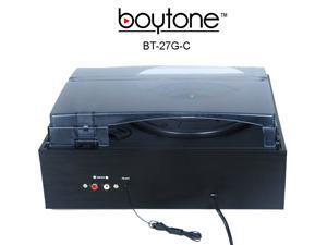 Boytone BT-27G-C Bluetooth connection 3-Speed Stereo Turntable, 2 built in Speakers Digital LCD Display AM/FM Radio, USB/SD/AUX+ Cassette/MP3 & WMA Playback /Recorder & Headphone Jack + Remote control Boytone BT-27G-C Bluetooth connection 3-Speed Stereo Turntable, 2 built in Speakers Digital LCD Display AM/FM Radio, USB/SD/AUX+ Cassette/MP3 & WMA Playback /Recorder & Headphone Jack + Remote control