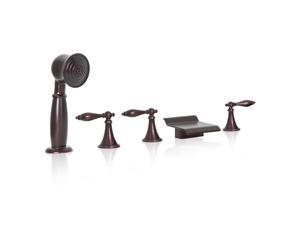 FREUER Bellissimo Collection: Handshower Roman Tub Faucet, Oil Rubbed Bronze FREUER Bellissimo Collection: Handshower Roman Tub Faucet, Oil Rubbed Bronze