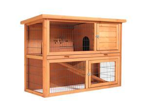 SmithBuilt 48 in. Wooden Two Story Rabbit Hutch SmithBuilt 48 in. Wooden Two Story Rabbit Hutch