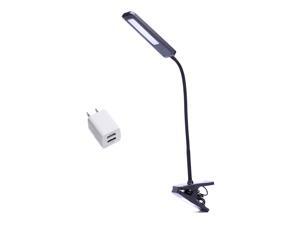 SuwaSWE 5W LED Reading Clamp Light Desk Lamp With USB Adapter, Flexible Resin Gooseneck, 3-Level Touch-Sensitive Control - Black SuwaSWE 5W LED Reading Clamp Light Desk Lamp With USB Adapter, Flexible Resin Gooseneck, 3-Level Touch-Sensitive Control - Black