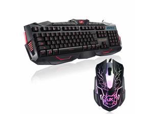 Azolt Precision Click and Type gLauncher Backlit Wired Keyboard and Mouse Gaming Bundle Package Azolt Precision Click and Type gLauncher Backlit Wired Keyboard and Mouse Gaming Bundle Package