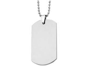 Mens Dog Tag Pendant Necklace in Tungsten with Chain Mens Dog Tag Pendant Necklace in Tungsten with Chain