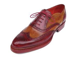 Paul Parkman Men's Triple Leather Sole Wingtip Brogues Bordeaux & Camel Shoes (Id#027) Paul Parkman Men's Triple Leather Sole Wingtip Brogues Bordeaux & Camel Shoes (Id#027)