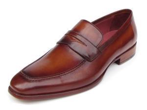 Paul Parkman Men's Penny Loafer Tobacco & Bordeaux Hand-Painted Shoes (Id#067) Paul Parkman Men's Penny Loafer Tobacco & Bordeaux Hand-Painted Shoes (Id#067)