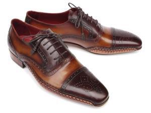 Paul Parkman Men's Captoe Oxfords Brown Hand Painted Shoes (Id#5032) Paul Parkman Men's Captoe Oxfords Brown Hand Painted Shoes (Id#5032)