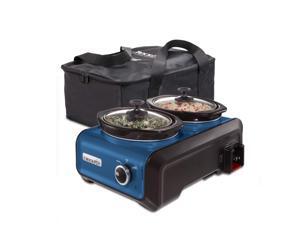 Crock-Pot® Hook Up® Connectable Entertaining System with Travel Bag, Two 1-Qt, Metallic Blue SCCPMD1BAG-BL Crock-Pot® Hook Up® Connectable Entertaining System with Travel Bag, Two 1-Qt, Metallic Blue SCCPMD1BAG-BL