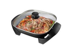 Oster® DuraCeramic™ 12" Square Electric Skillet in Black/Silver CKSTSKFM12-ECO Oster® DuraCeramic™ 12" Square Electric Skillet in Black/Silver CKSTSKFM12-ECO