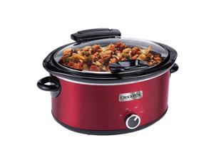 Crock-Pot® Lift & Serve Hinged Lid 6-Quart Oval Slow Cooker, Red SCCPVM600H-R Crock-Pot® Lift & Serve Hinged Lid 6-Quart Oval Slow Cooker, Red SCCPVM600H-R