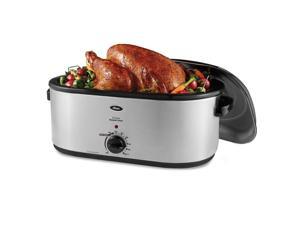 Oster 22-Quart Roaster Oven with Self-Basting Lid, Stainless Steel Finish, CKSTRS23-SB-W Oster 22-Quart Roaster Oven with Self-Basting Lid, Stainless Steel Finish, CKSTRS23-SB-W