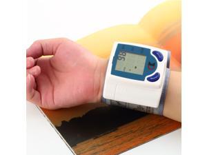 Digital LCD Wrist Blood Pressure Monitor With Heart Beat Rate Pulse Measure White Digital LCD Wrist Blood Pressure Monitor With Heart Beat Rate Pulse Measure White