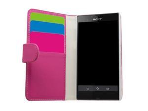 Samrick Executive Specially Designed Soft Leather Book Wallet Case with Credit Card/Business Card Holder for Sony Xperia Z/C6602/C6603/Xperia Z LTE - Pink Samrick Executive Specially Designed Soft Leather Book Wallet Case with Credit Card/Business Card Holder for Sony Xperia Z/C6602/C6603/Xperia Z LTE - Pink