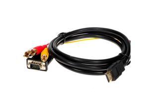 1.8m HDMI to VGA +3RCA Rot Gelb Weiß Stecker Adapter Kabel DVD Player TV Monitor 1.8m HDMI to VGA +3RCA Rot Gelb Weiß Stecker Adapter Kabel DVD Player TV Monitor