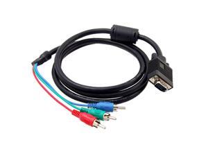 5ft VGA to 3 RCA Component Cable For Laptop PC LCD TV (HD15 - 3-RCA) HDTV 5ft VGA to 3 RCA Component Cable For Laptop PC LCD TV (HD15 - 3-RCA) HDTV