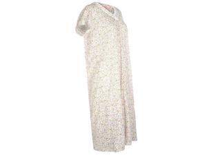 EZI Women's Floral Cap Sleeve V-Neck Cotton Nightgown EZI Women's Floral Cap Sleeve V-Neck Cotton Nightgown