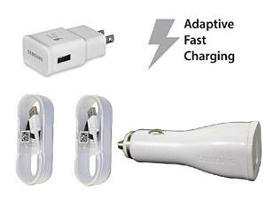 Fast Adaptive Charging Combo! OEM Authentic Samsung Travel Charger+Car Charger+2 (Two) 5 foot Micro USB 2.0 Data Charging Cables for Galaxy Note 4 5 S6 S6 Edge + EP-LN915U EP-TA20JWE ECBDU4EWE Fast Adaptive Charging Combo! OEM Authentic Samsung Travel Charger+Car Charger+2 (Two) 5 foot Micro USB 2.0 Data Charging Cables for Galaxy Note 4 5 S6 S6 Edge + EP-LN915U EP-TA20JWE ECBDU4EWE