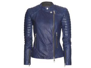 Ladies Bella Navy Blue Carla Leather Jacket Ladies Bella Navy Blue Carla Leather Jacket