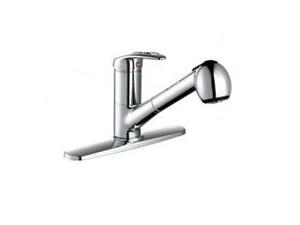 Amerisnk AS 801CH Single Lever Handle Pull Out Kitchen Faucet Chrome Finish Amerisnk AS 801CH Single Lever Handle Pull Out Kitchen Faucet Chrome Finish