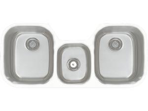 Amerisink AS115 18 Gauge Undermount Stainless Steel Triple Bowl Sink 46 x 21 x 9/7/9 Amerisink AS115 18 Gauge Undermount Stainless Steel Triple Bowl Sink 46 x 21 x 9/7/9