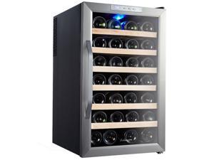 Kalamera KR-28ASS 28 Bottle Stainless Steel Freestanding Wine Cooler Refrigerator Chiller Kalamera KR-28ASS 28 Bottle Stainless Steel Freestanding Wine Cooler Refrigerator Chiller