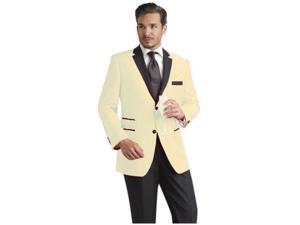 Cream ~ Ivory ~ OFf White Two Button Notch Party Suit & Tuxedo & Blazer W/ Black Lapel Dinner Jacket + Pants Cream ~ Ivory ~ OFf White Two Button Notch Party Suit & Tuxedo & Blazer W/ Black Lapel Dinner Jacket + Pants