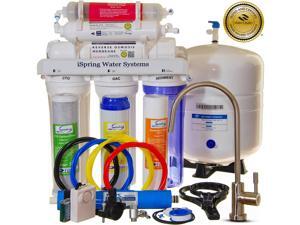 iSpring RCC7AK - Built in USA, WQA Certified Reverse Osmosis System, 6 Stages 75GPD Under Sink RO Water Filter w/ Alkaline stage, Clear Housing, Designer Faucet iSpring RCC7AK - Built in USA, WQA Certified Reverse Osmosis System, 6 Stages 75GPD Under Sink RO Water Filter w/ Alkaline stage, Clear Housing, Designer Faucet