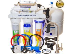 iSpring RCC7U - WQA GOLD SEAL - 6-Stage 75GPD Reverse Osmosis Water Filter System. Under Sink RO Filtration with 11W Flow-sensor UV sanitation stage - ideal for Well Water iSpring RCC7U - WQA GOLD SEAL - 6-Stage 75GPD Reverse Osmosis Water Filter System. Under Sink RO Filtration with 11W Flow-sensor UV sanitation stage - ideal for Well Water