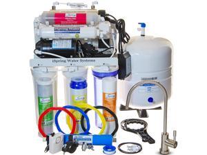 iSpring 7-stage 100GPD Reverse Osmosis RO Water Filtration System, Under Sink System with UV Alkaline Filter and Brushed Nickel Faucet iSpring 7-stage 100GPD Reverse Osmosis RO Water Filtration System, Under Sink System with UV Alkaline Filter and Brushed Nickel Faucet