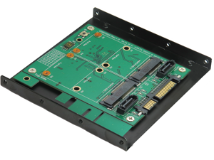 Minerva SATA III to mSATA SSD x2 & SATA 7pin x2 RAID Card with 3.5" Frame Bracket & PCI-e standard Bracket Minerva SATA III to mSATA SSD x2 & SATA 7pin x2 RAID Card with 3.5" Frame Bracket & PCI-e standard Bracket