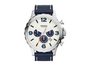 Fossil Nate Chronograph Beige Dial Navy Blue Leather Men's Watch Fossil Nate Chronograph Beige Dial Navy Blue Leather Men's Watch